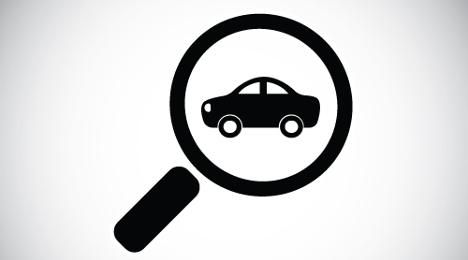 Car search - magnifying glass
